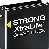 Vista 3 de Cardinal Carpetas económicas de 3 anillas, 1.5 pulgadas, anillos redondos, capacidad para 350 hojas, vista de presentación ClearVue, antiadherente