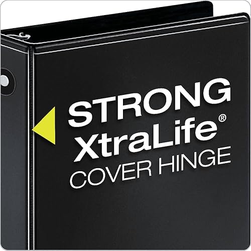 Vista 3 de Cardinal Carpetas económicas de 3 anillas, 1.5 pulgadas, anillos redondos, capacidad para 350 hojas, vista de presentación ClearVue, antiadherente