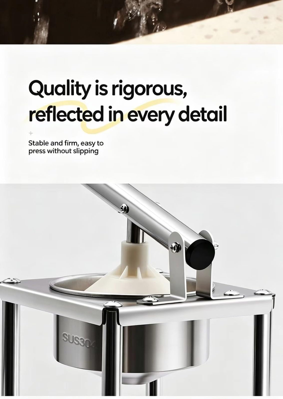 Exprimidor Manual de CíTricos, Exprimidor de Mostrador de Acero Inoxidable para Zumo de Fruta Fresca, para Uso DoméStico y en Bares(A)