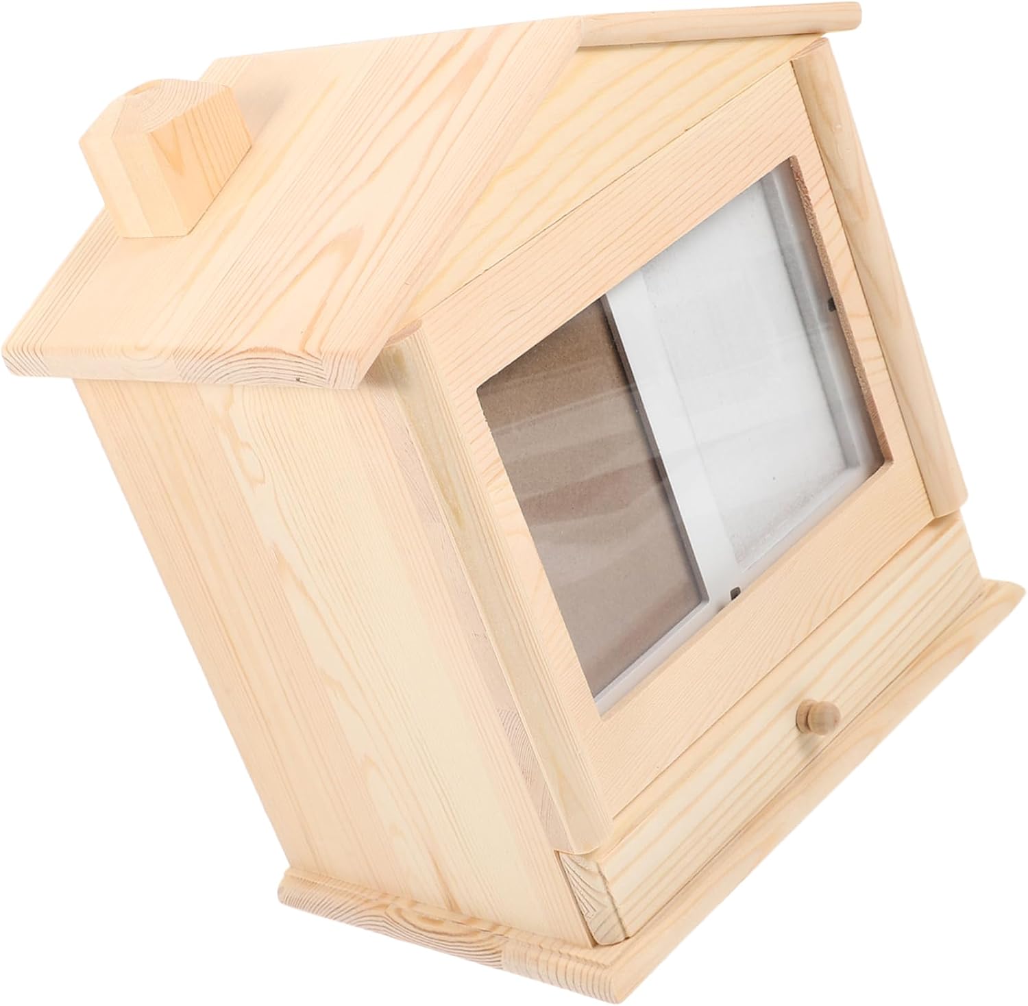 Happyyami Wooden Pet Urn for Ashes Elegant Memorial Keepsake Box for Cats and Dogs Wooden Design Smooth for Cherishing Pet Memories Forever