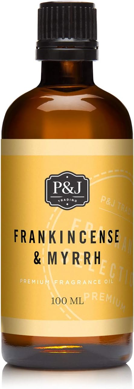 P&J Trading – Frankincense & Myrrh Scented Oil 100ml – Fragrance Oil for Candle Making, Soap Making, Diffuser Oil