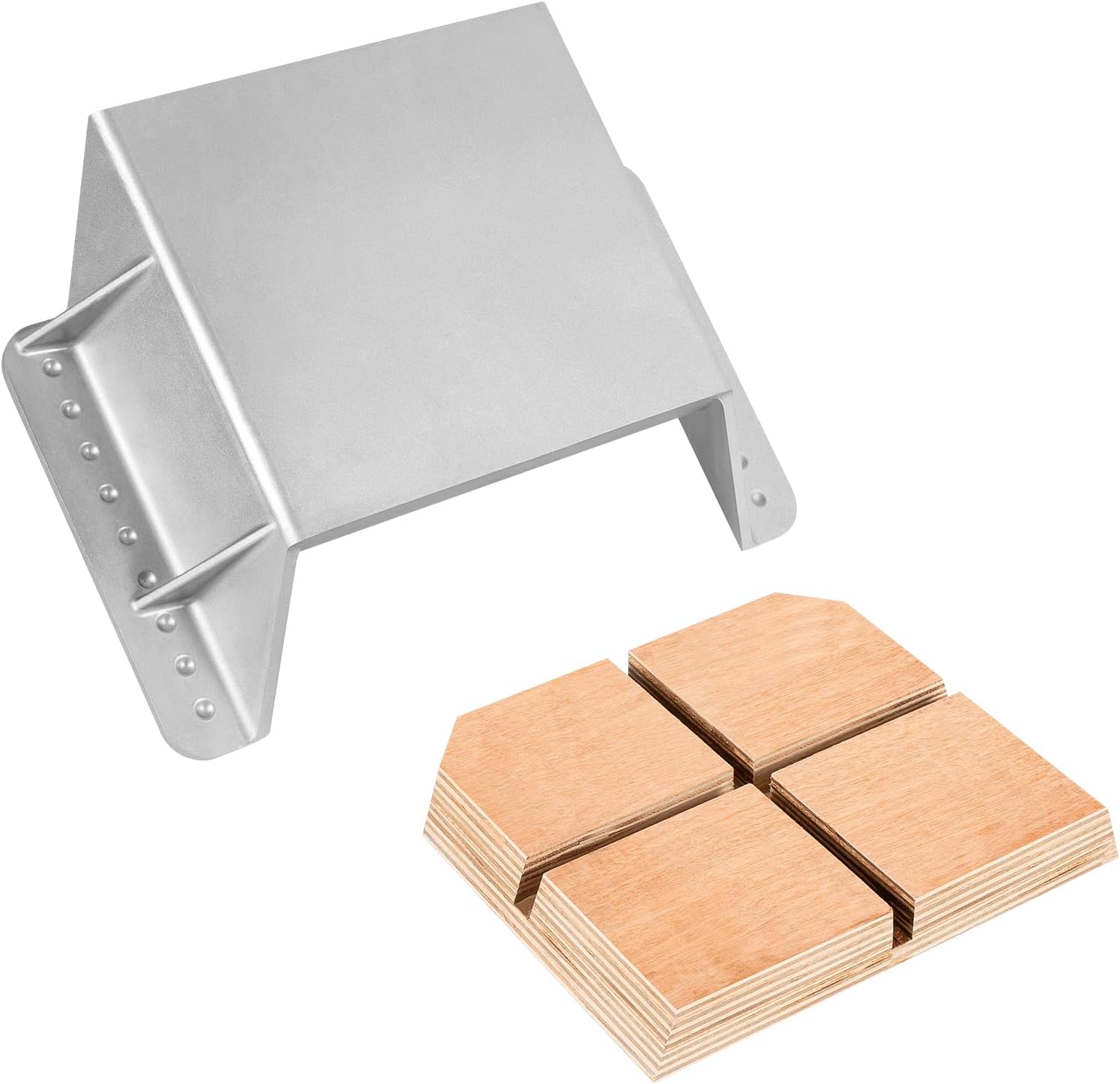 MJ-1-DP Jack Plate 4'' Setback Small Engine Jack Plate for Outboard Motors Up to 35HP (Wooden Mounting Block Included) Manual Add Distance Between Engine and Transom