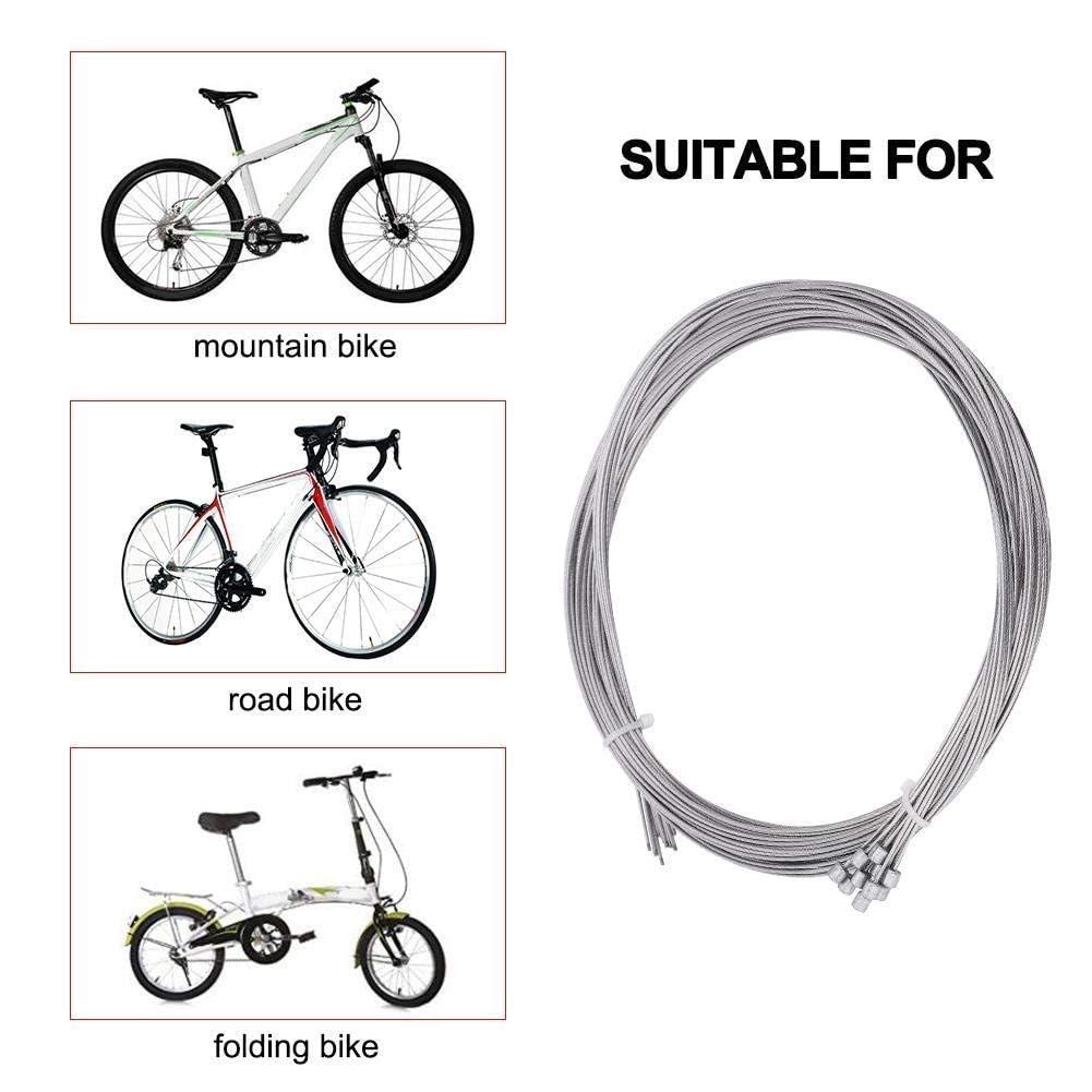 ONBICLE Cycle Gear Shifter Cable 10pc, Rear Derailleur Cable 80 inch Long Bicycle Replaceable Wire Inner Derailleur Wire Stainless Steel Mountain Bike 3