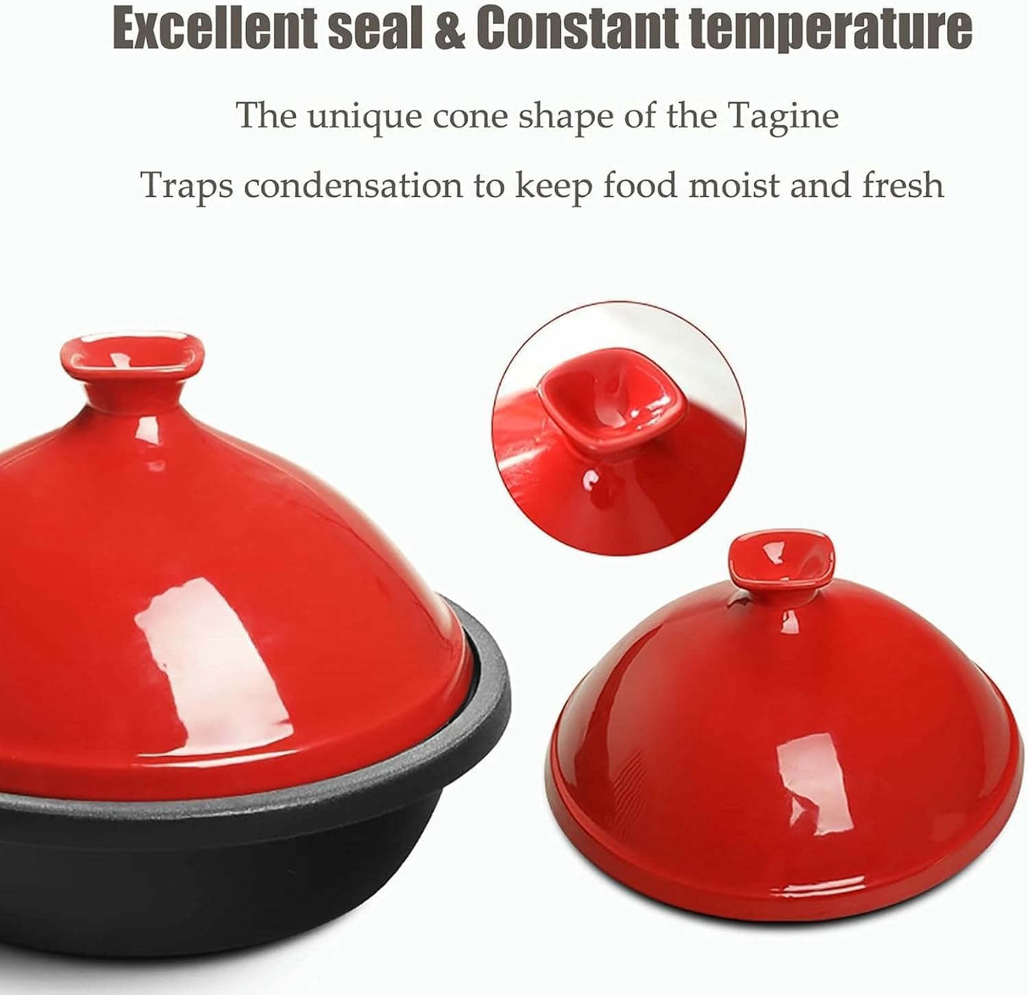 Enameled Cast Iron Tagine Pot Ceramic Casserole Dishes Home Tajine Nonstick Stew Slow Cooker Cookware