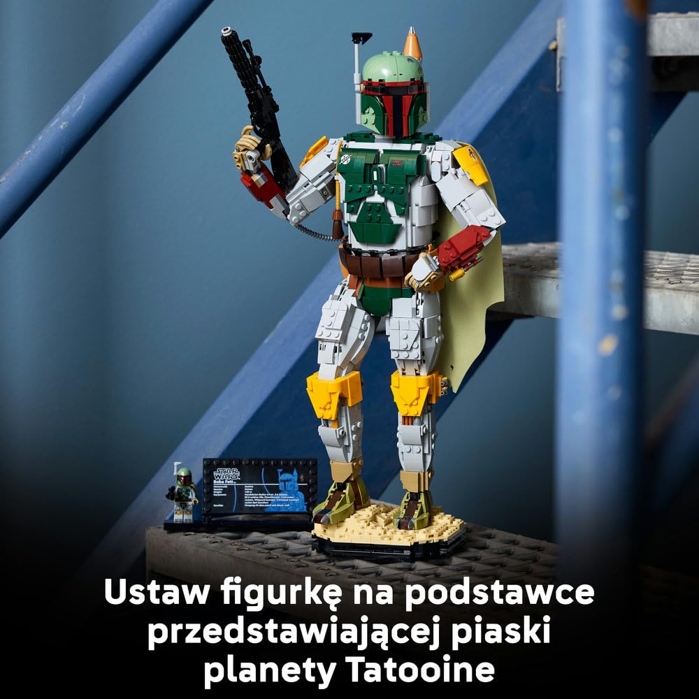 LEGO Star Wars Boba Fett 75455 | Kolekcjonerska figurka, model do ekspozycji, prezent dla fana Star Wars, zestaw klocków dla dorosłych, 1544 elementy
