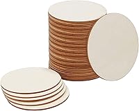 Vista 10 de Piezas de madera sin terminar, 80 piezas de tablero de madera de 3 x 3 pulgadas, cuadrados de madera, azulejos recortados de madera, madera rústica