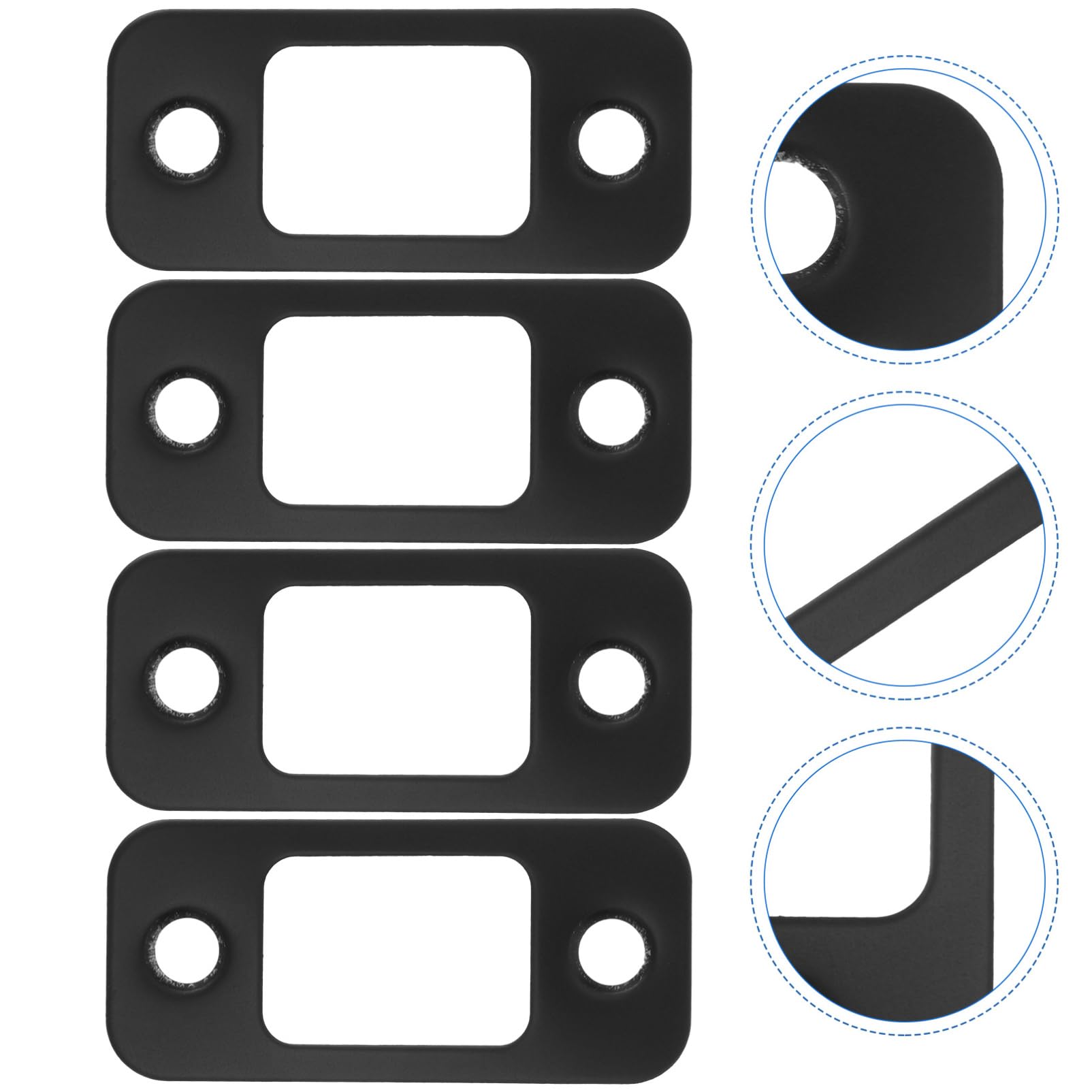 UKCOCO 20pièces Plaques De Gâche De Sécurité Pour Pêne Dormant Lot De Plaque De Couverture Pour Serrure De Porte Accessoires De Renforcement Compatibles Avec Diverses Configurations