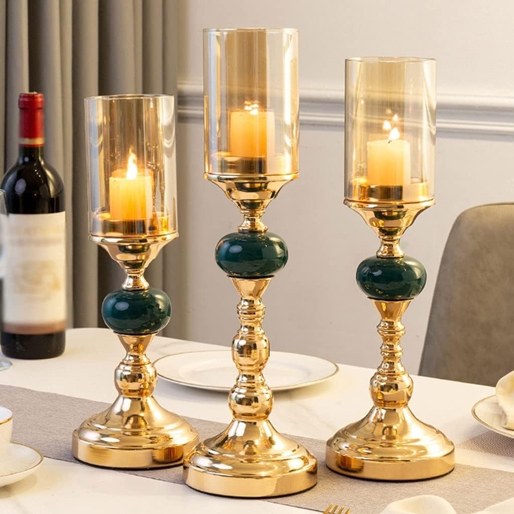 candle-holder Light Luxury Metal Candle Stand Decoration Candlelight Dinner Props Romantic Dining Table Living Room Home Wedding Decorations candlestick(Small)