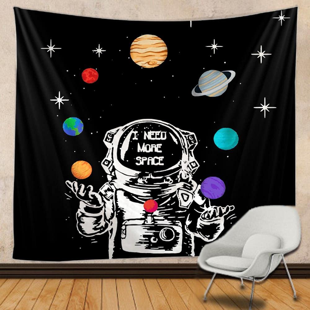 Astronauta y arcoíris estry Mandala Macrame estry decoración colgante de pared estry-Deep Purple, 230x180