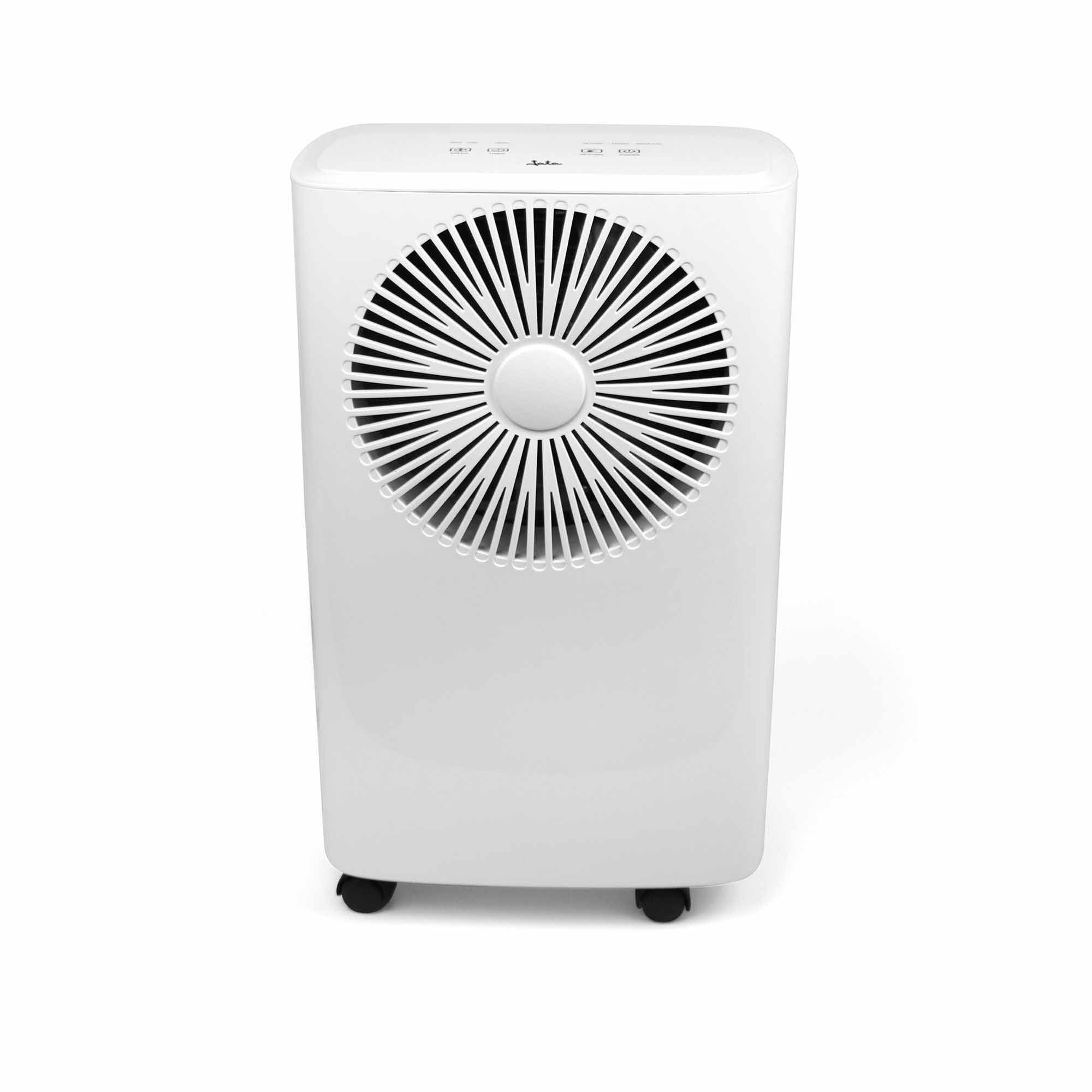 JATA JEHU2413 - Deshumidificador 12L/día para 15 m², Depósito 2L, 42 dB, Temporizador 24h, Control Humedad 40-80%, Drenaje Continuo, Deshumidificador Silencioso, 210W