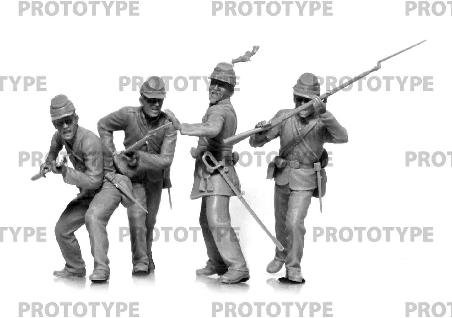 ICM 35023 Plastic Military Figure Models American Civil War Union Infantry. Set #2 - Scale 1:35