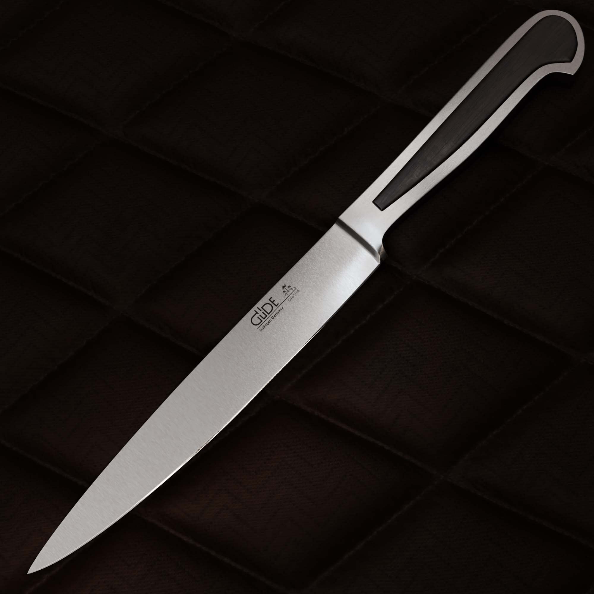 GÜDE Solingen - Zubereitungsmesser geschmiedet, 16 cm, Grenadill, DELTA, Küchenmesser, Handmade Germany