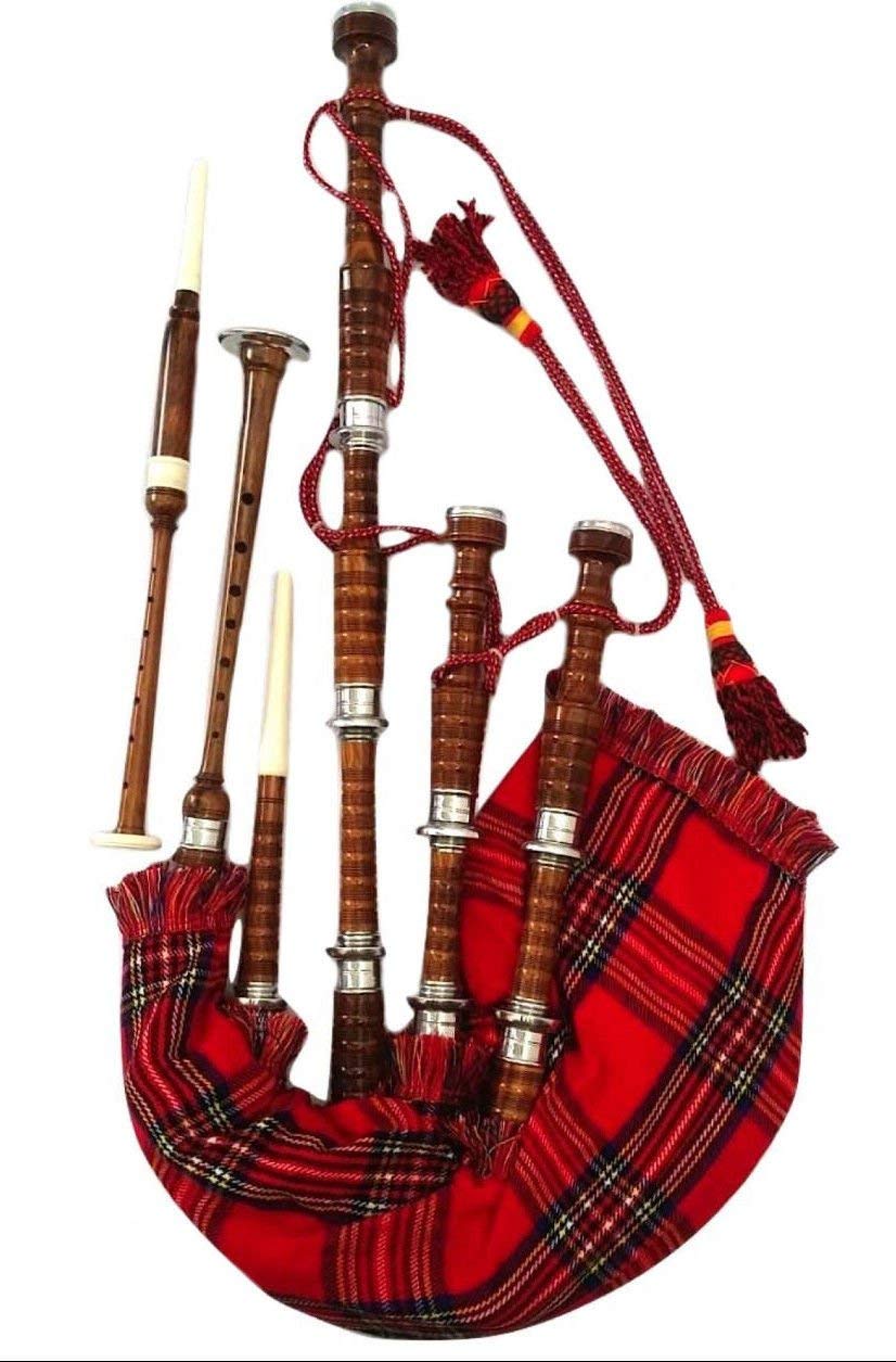 Toller Dudelsack aus Rosenholz mit Nickel-Silberhalterungen.