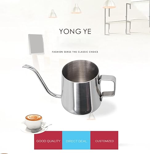 Miniatura 6 de Hervidor de café de 8.5 onzas, boquilla de cuello de cisne, hervidor de café de acero inoxidable para colgar en la oficina, el hogar