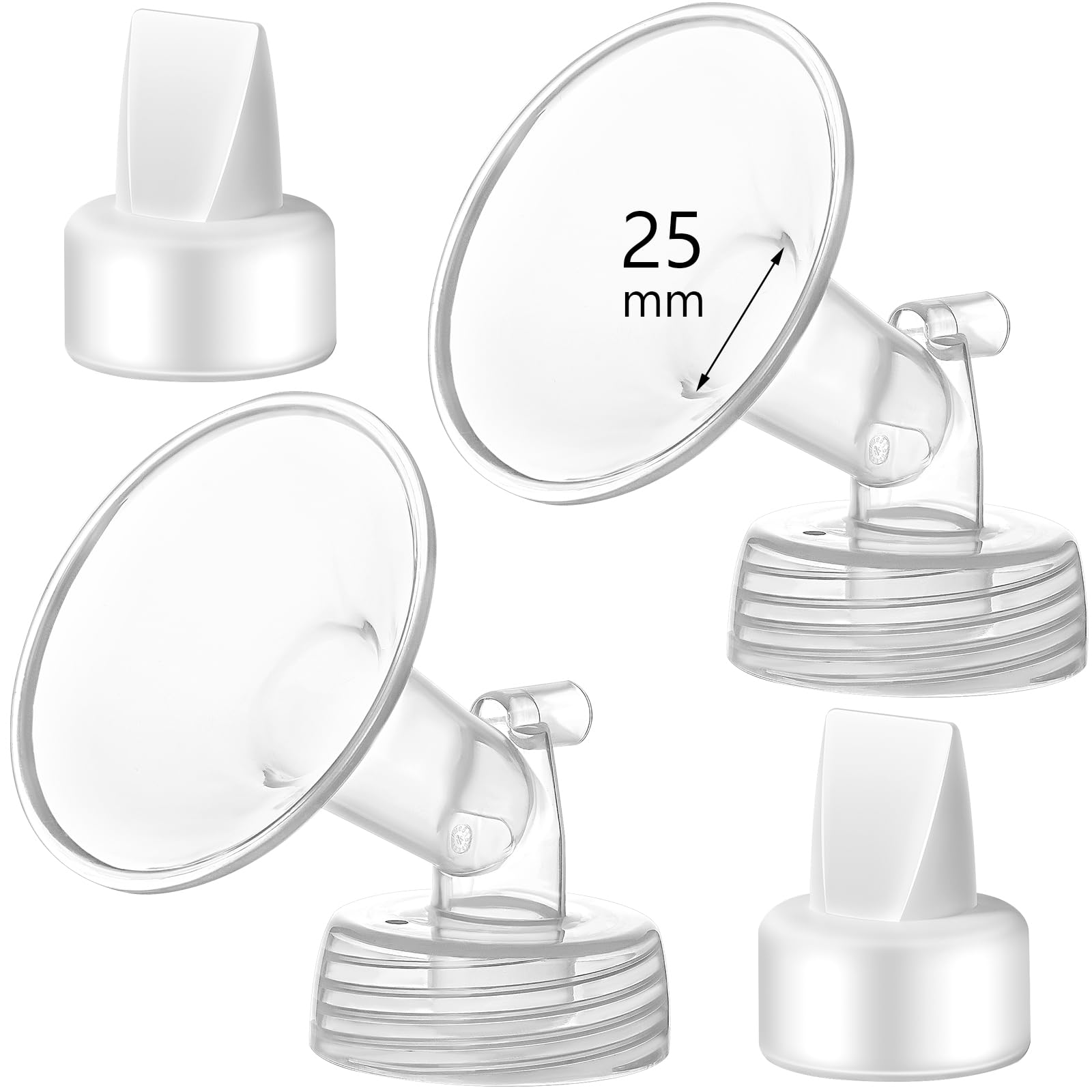Momstouch 25mm Flange and Duckbill Valve Compatible with Spectra S1 S2 9 Plus Breastpump Replacement to Spectra Pump Parts, Not Original, Replace Spectra Accessories. — image 1