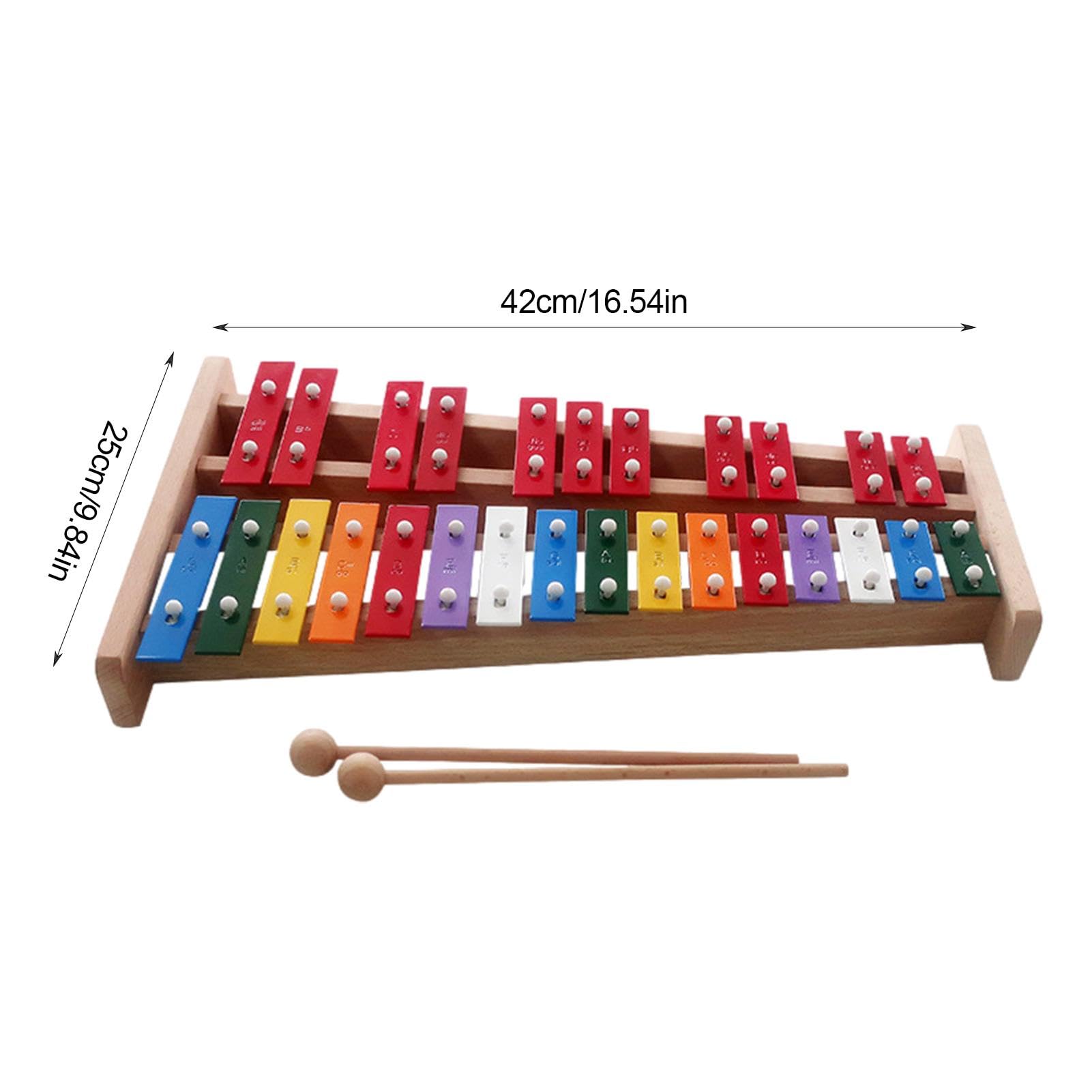 Xylophon für Kinder, Xylophon aus Holz - Professionelles Glockenspiel | Pädagogisches Xylophon für Kleinkinder 27 Noten, Xylophon für Kleinkinder, tragbares Glockenspiel Instrument für Kinder und n