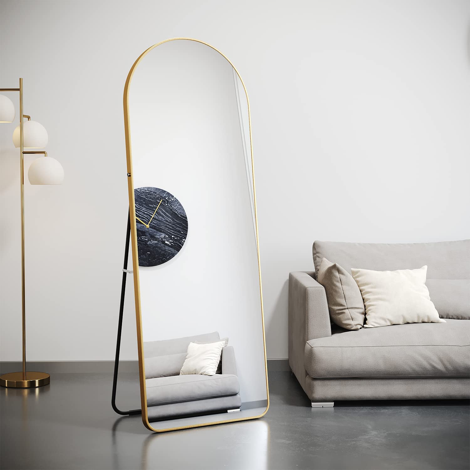 Buy BOJOY Full Length Mirror 62"x20", Arched Mirror, Floor Mirror with