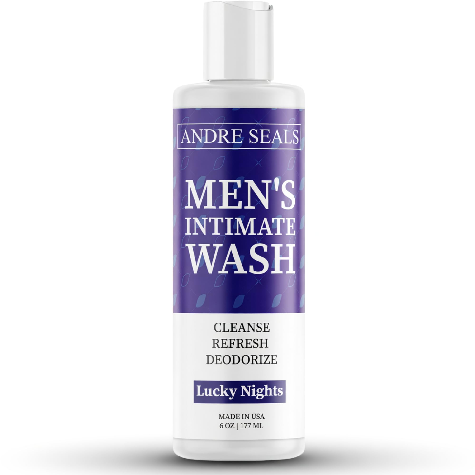 Andre Seals Intimate Wash for Men – Clean, Comfortable Male Hygiene Cleanser, Rich Lather for Daily Freshness | Lucky Nights Scent