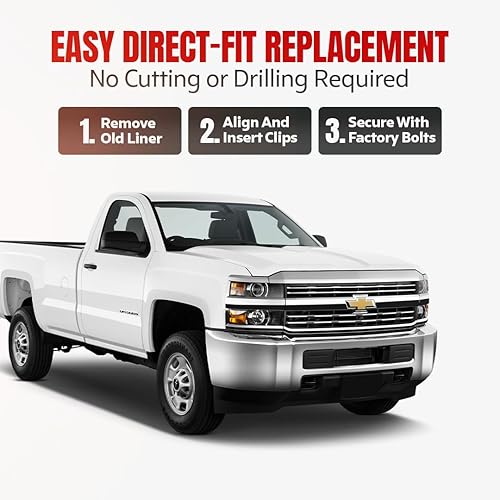 Miniatura 5 de FITRITE AUTO PARTS Nuevo trazador de líneas de guardabarros del lado del pasajero delantero derecho para 2011-2014 Chevrolet Silverado 2500 HD/3500