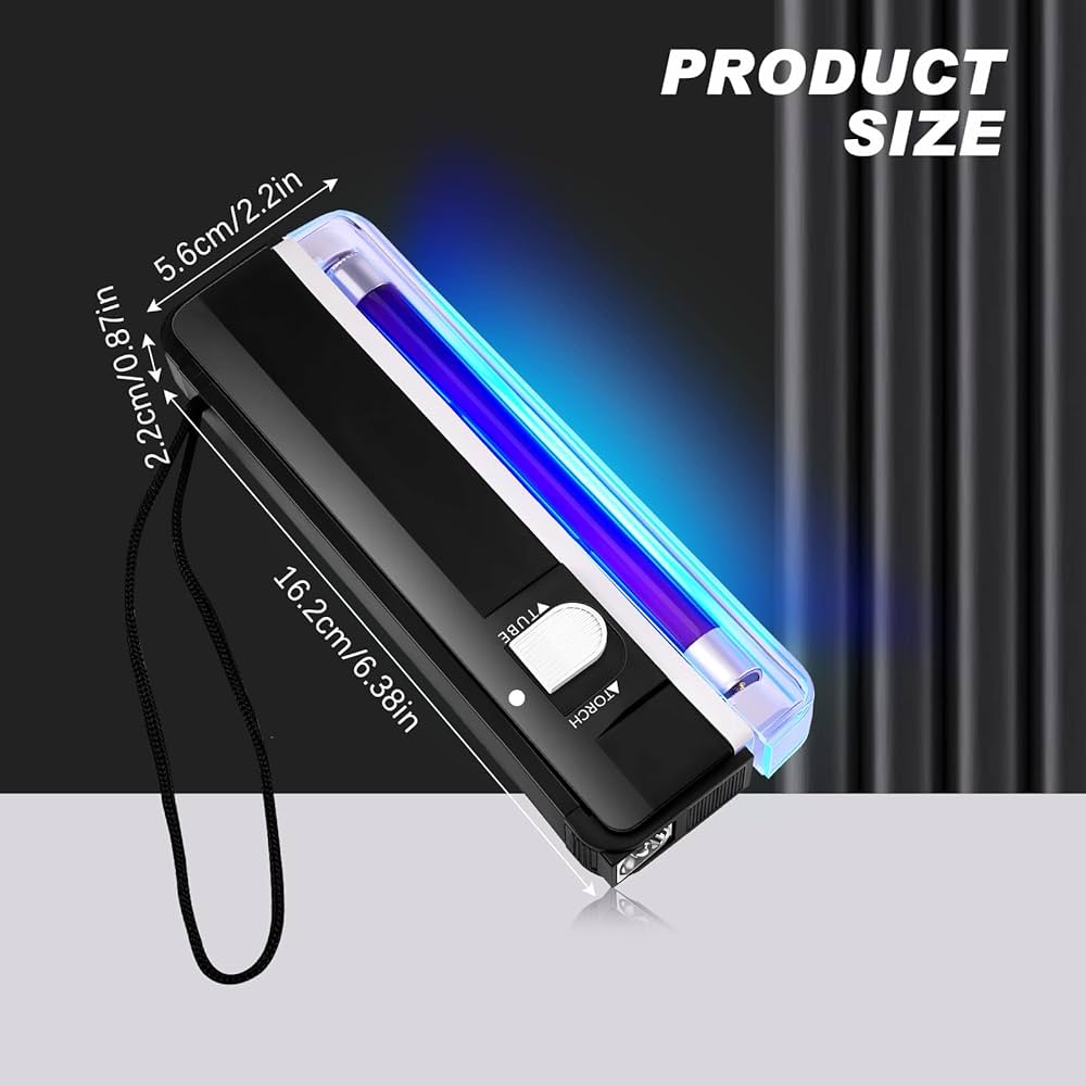 Mini Aluminum Portable UV Flashlight Violet Light 9 LED UV Torch Light Lamp Flashlight