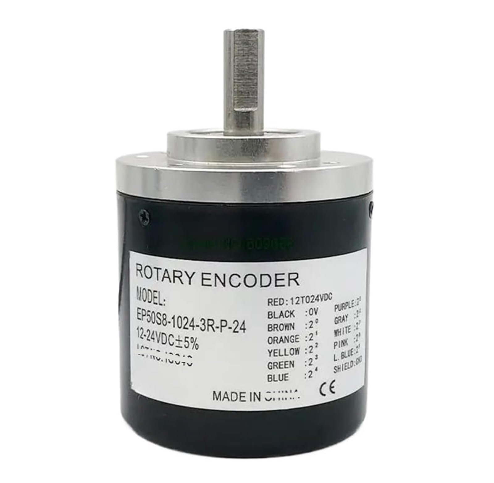 Codeur rotatif optique absolu monotour EP50S8-256-3F-N-24 capteur 50mm
