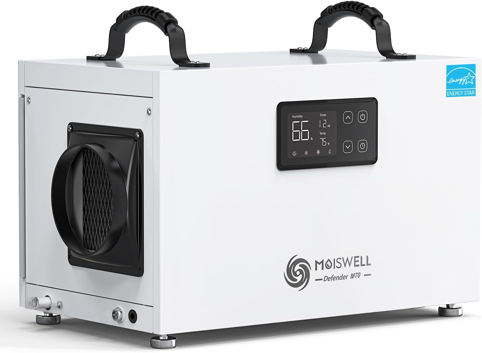 155 Pints Commercial Dehumidifier for Crawl Space | Auto Defrost | Timer