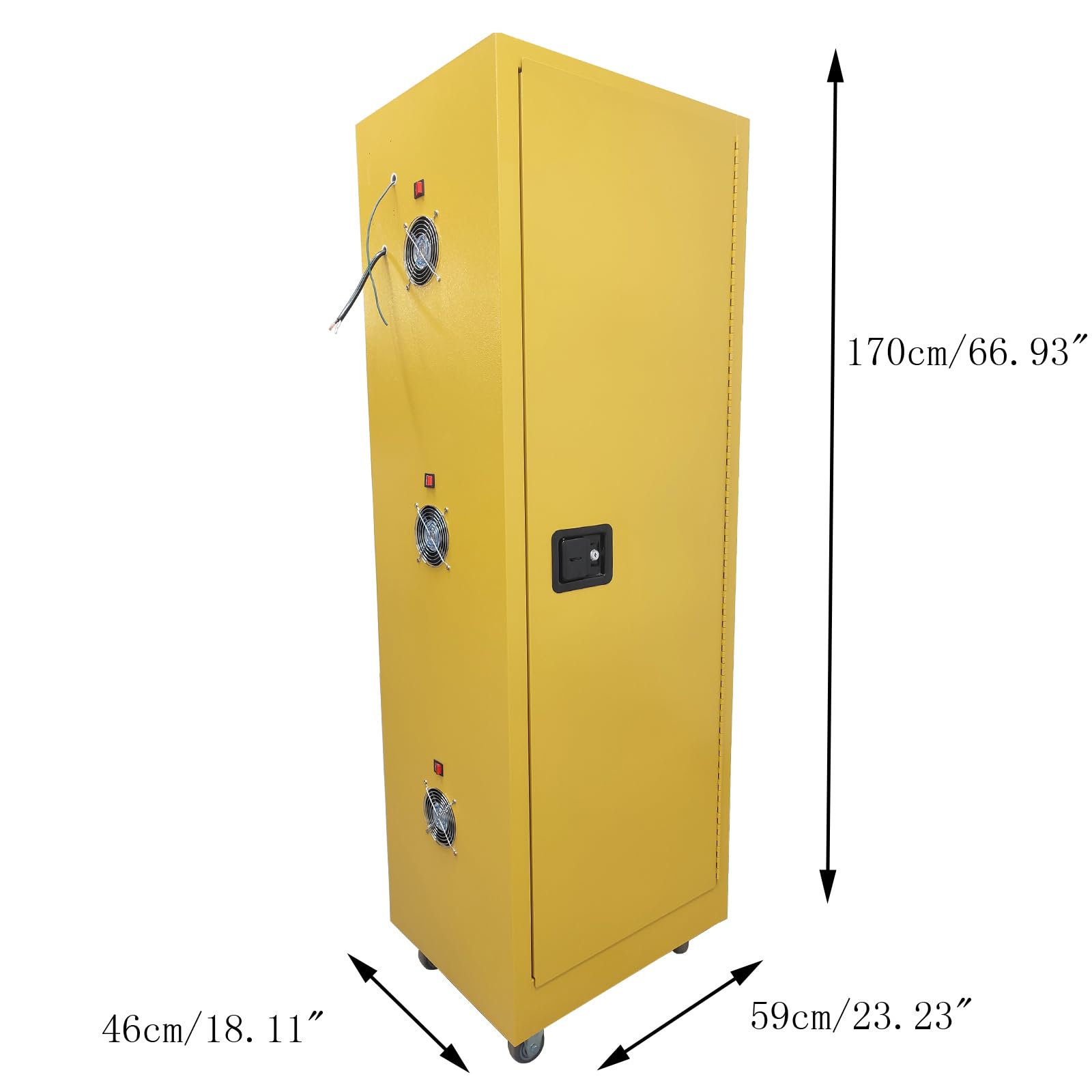 WYDDDARY 78 Gallon Fireproof and Explosion-Proof Safety Cabinet with Socket and Wheels 23.23