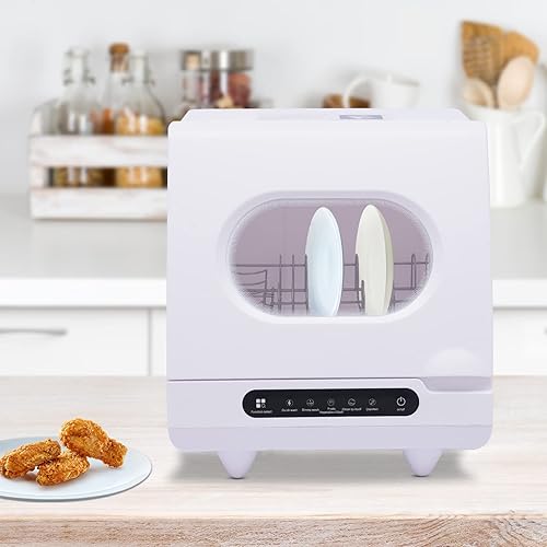 Xuthusman Lavavajillas portátil para encimera, compacto, para lavar platos, independiente, 5 programas de lavado, 1200 W, para apartamentos,