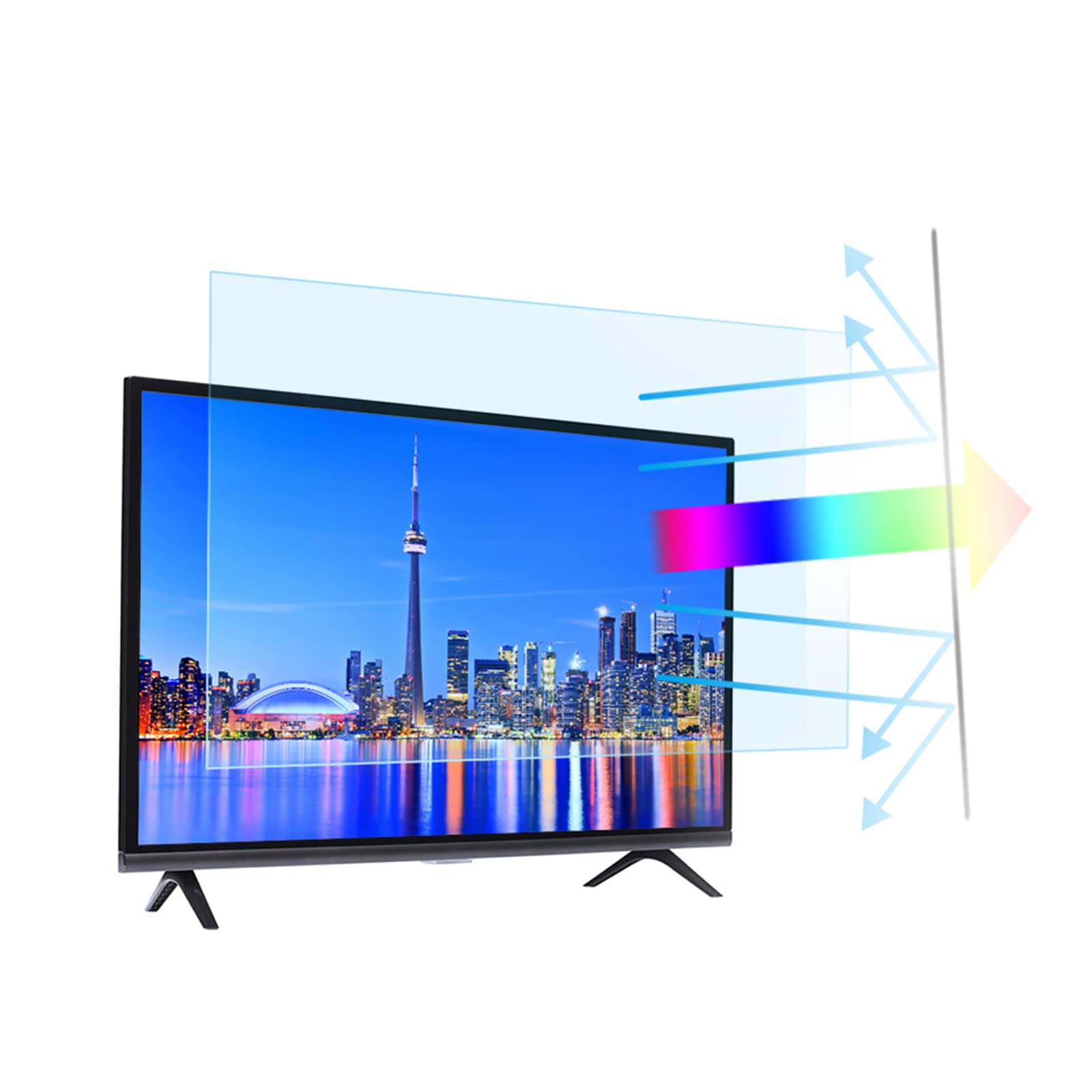 Filtre de lumière bleue TV anti-reflet pour écran LCD OLED 4K