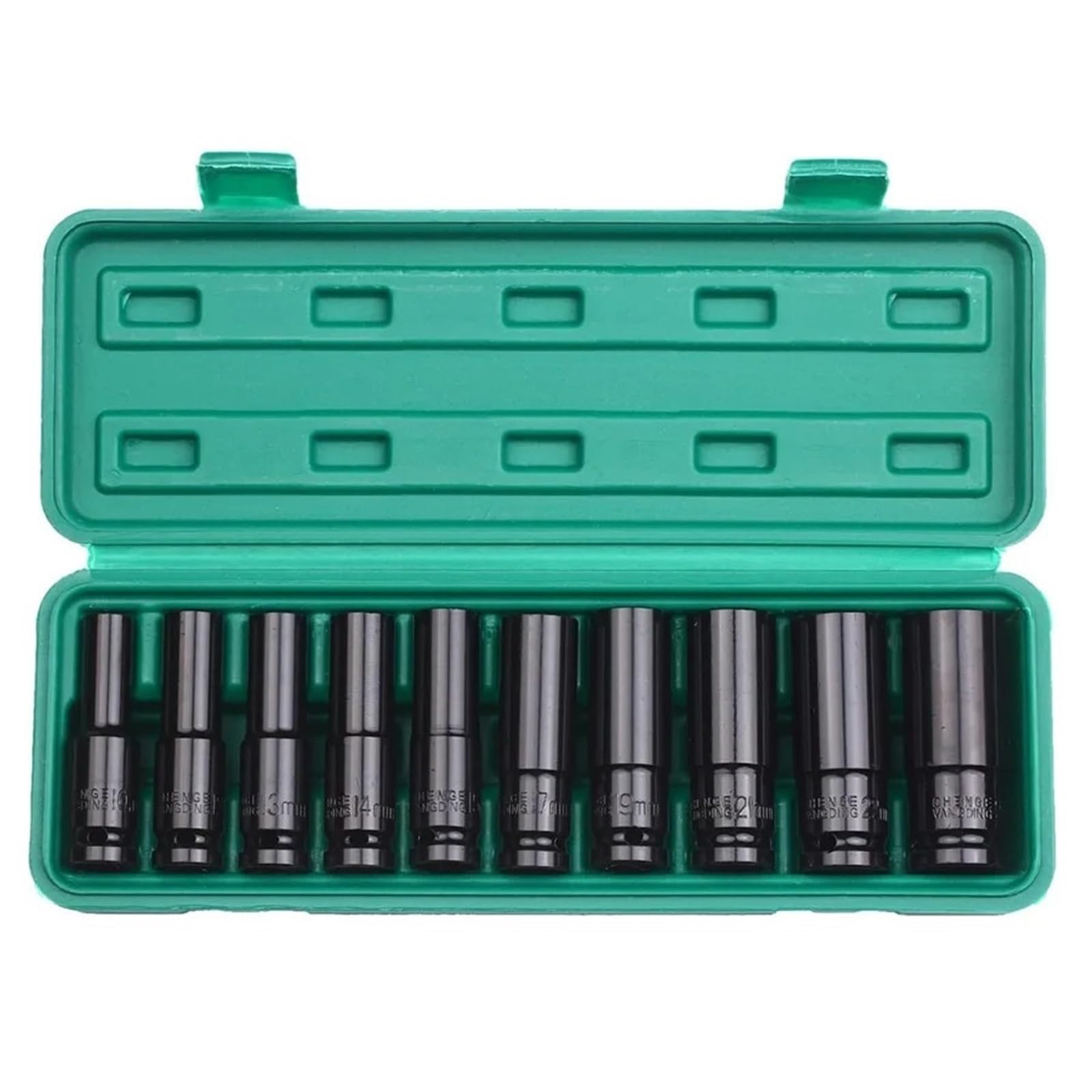 1/2Inch Drive 6-Point Impact Socket Set 10-Piece Metric Sizes 8-24m/10-24mm Carbon Steel Impact Socket Set(10-24mm)
