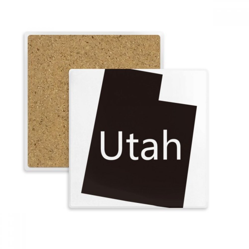 Carte de l'Utah dessous de verre absorbant multicolore pour verre et tasse