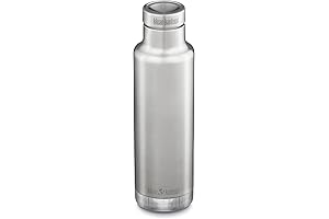 Klean Kanteen Stainless Steel Water Bottle - Insulated Pour Through - 25...