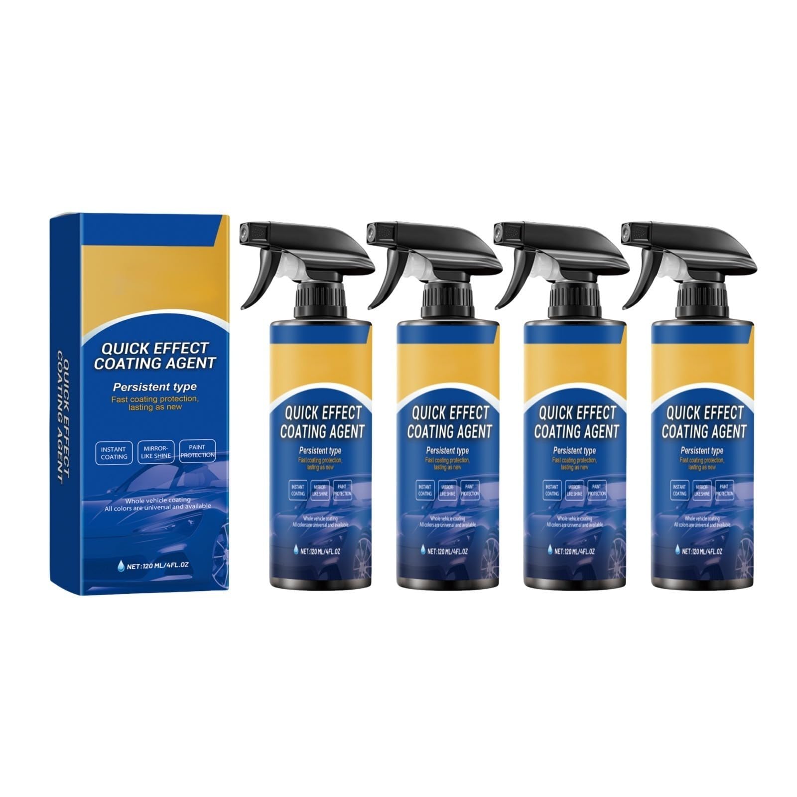 Quick Effect Coating Agent, Car Ceramic Spray, Quick Effect Coating Agent do samochodów, 3 w 1, szybki efekt powlekania, odpowiedni do wszystkich modeli samochodów.