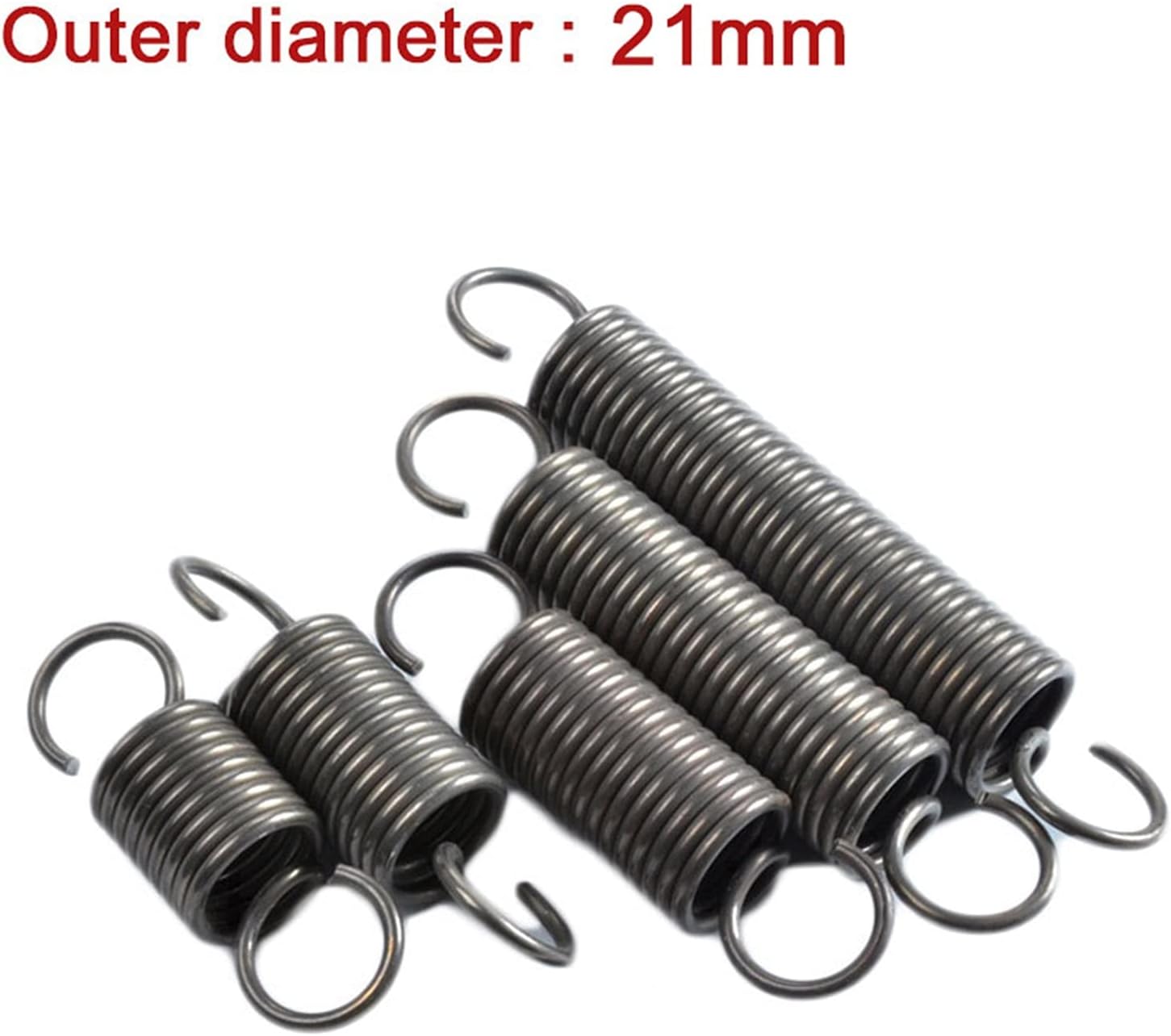 Industrial Construction Machinery Tension Spring 1Pcs Tensile Telescopic Spring Steel Wire Diameter 2.5mm Outer Diameter 21mm Length 65mm-500mm Steel Spring For DIY