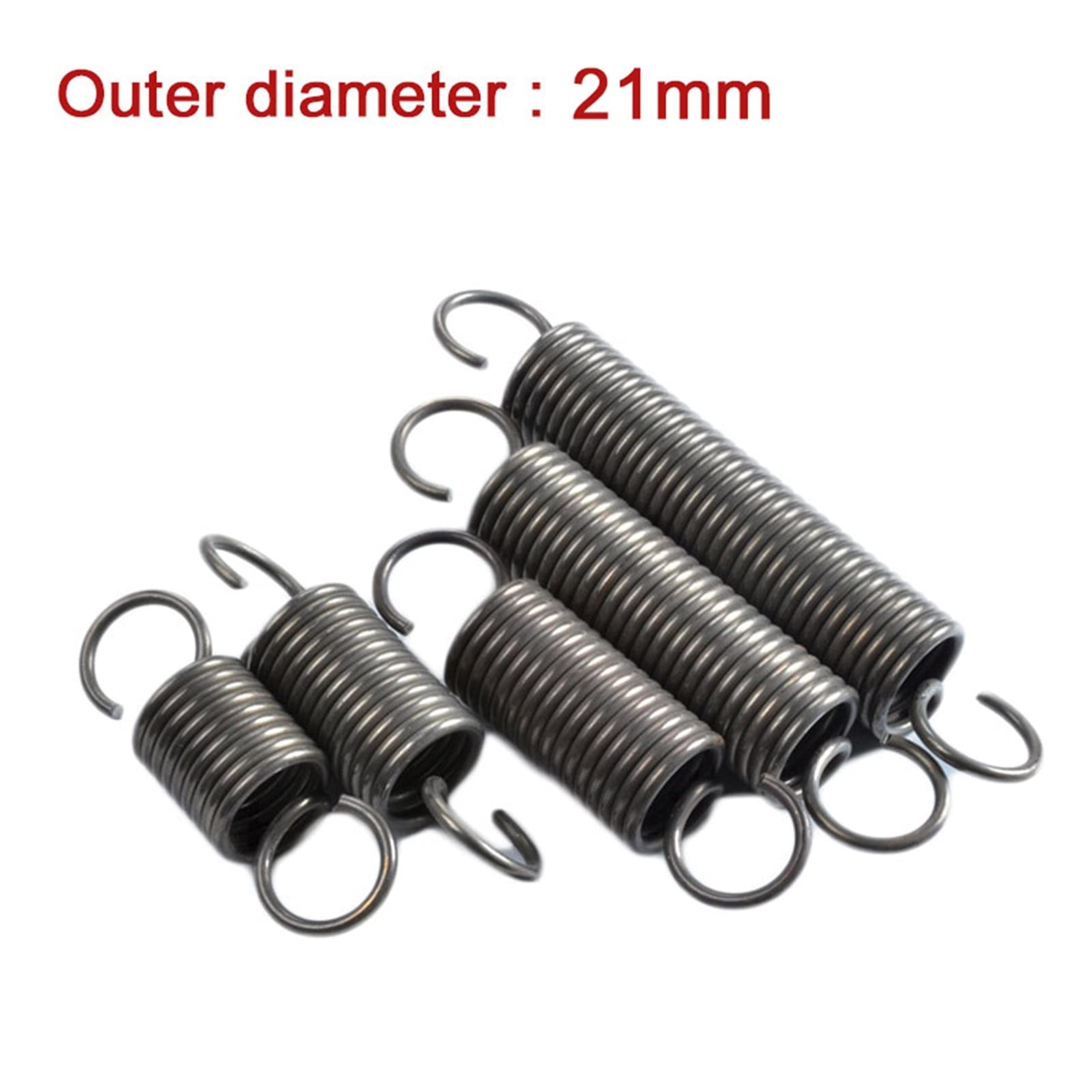 Sostituzione Della Molla Di Tensione in Metallo 1 Pcs Diametro Filo in Acciaio Telescopico a Trazione Diametro 2,5 Mm Diametro Esterno 21 Mm Lunghezza 65 Mm-500 Mm Molla in Acciaio per Fai-Da-Te/21Mm/