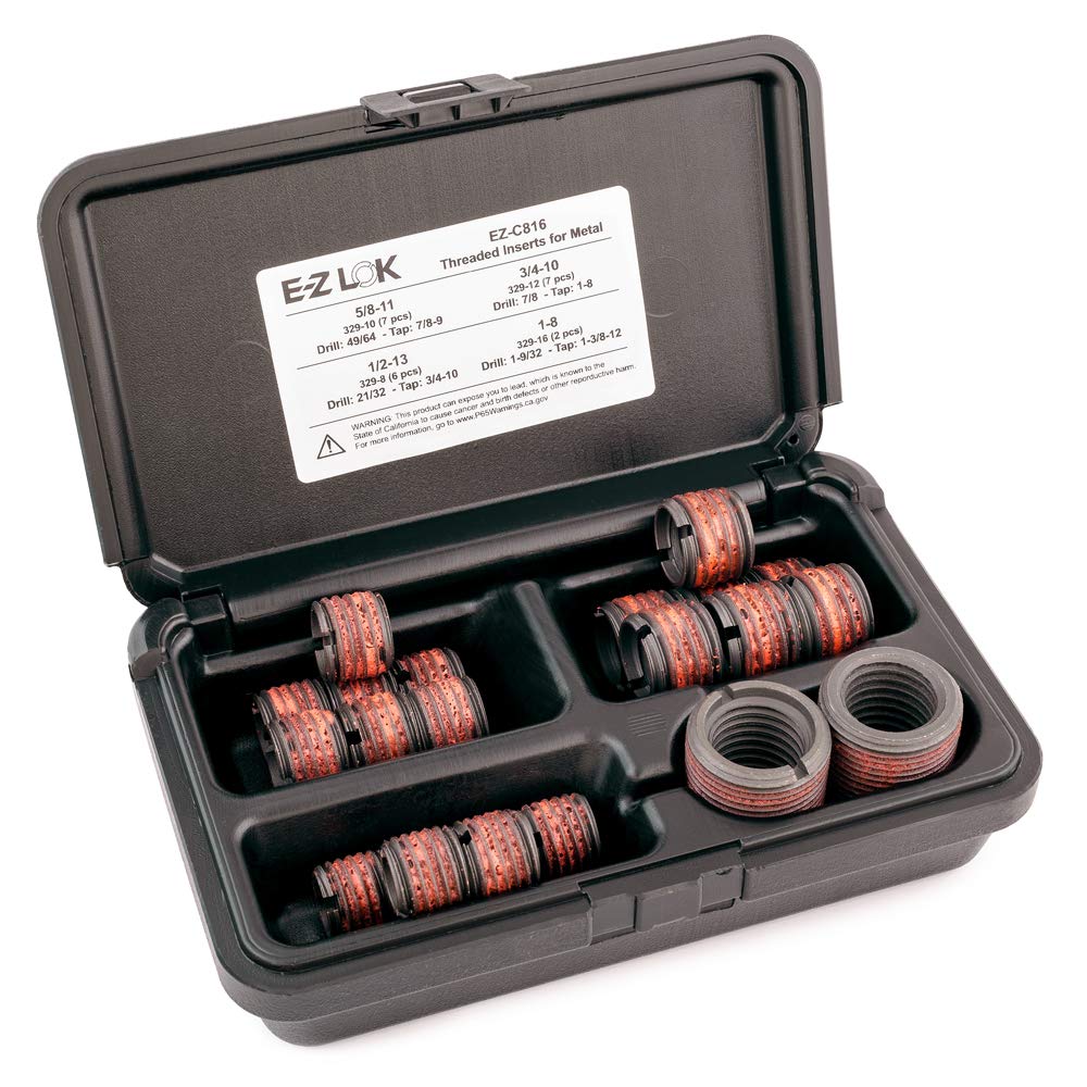 金属製鍔6個セット 壁掛け用 E-Z LOK Threaded Insert for Plastic Straight Flush Brass