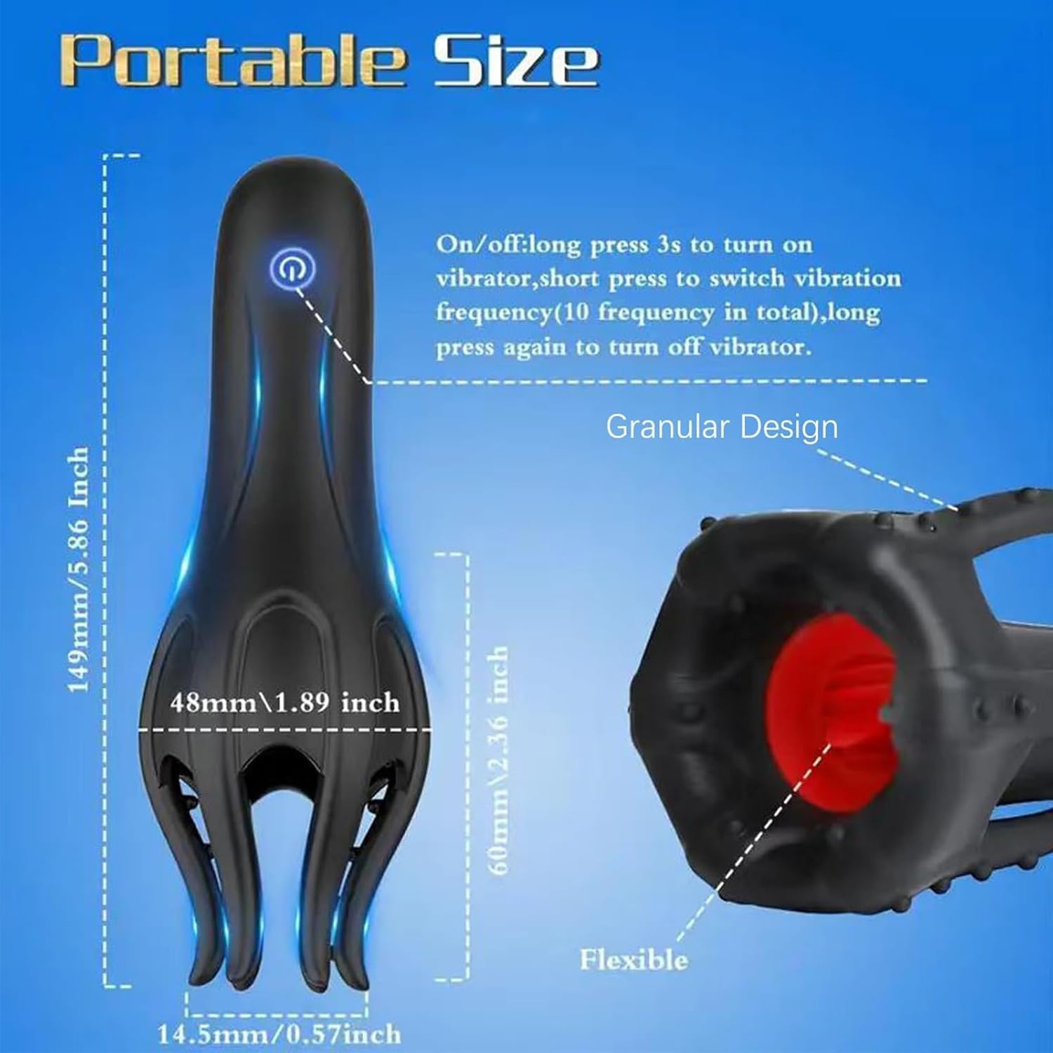 Dispositivo de terapia de onda novedosa para hombres, confianza, disfrutar de resistencia duradera y control completo,1pcs