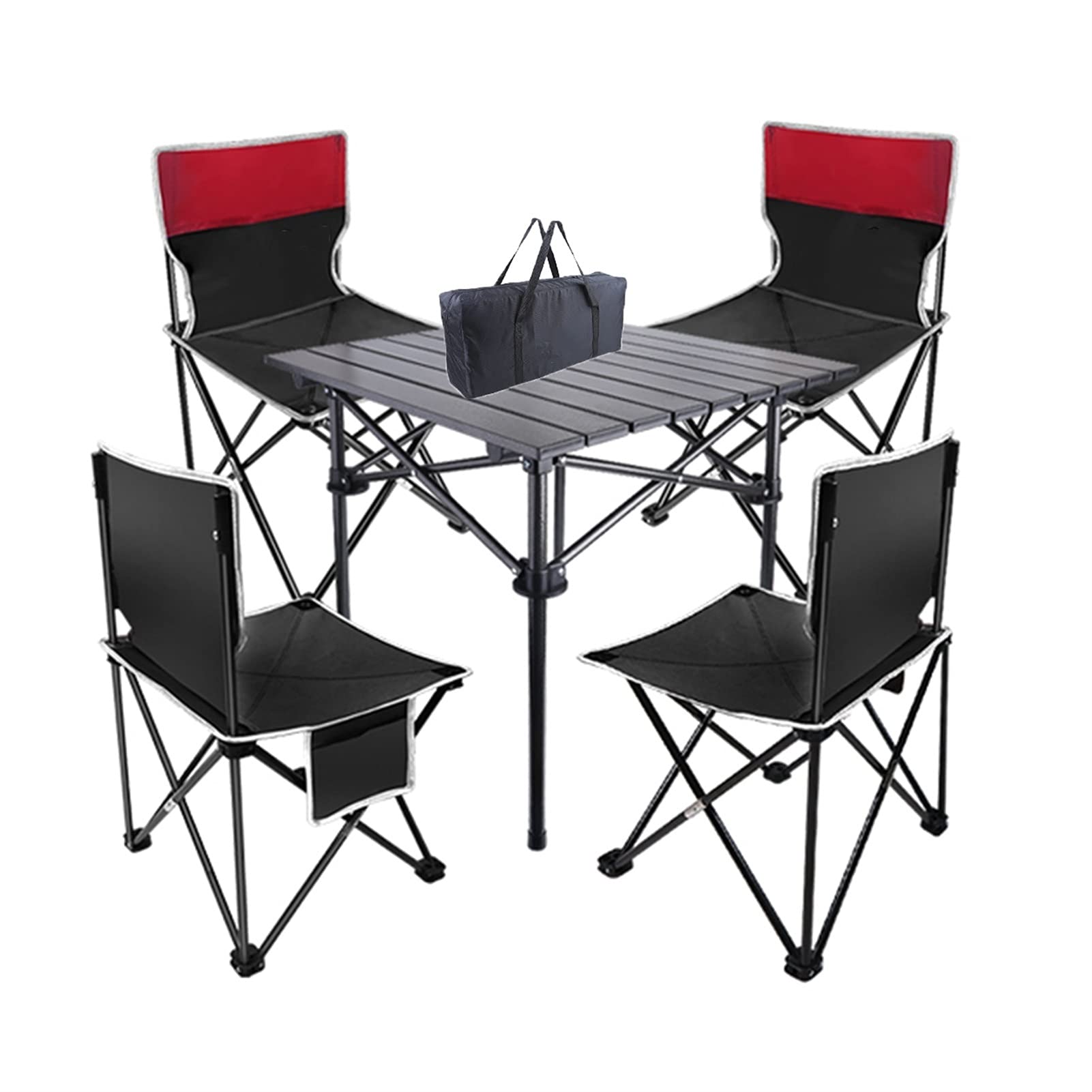 Table pliante de camping avec chaises pour eviter le sol inconfortable