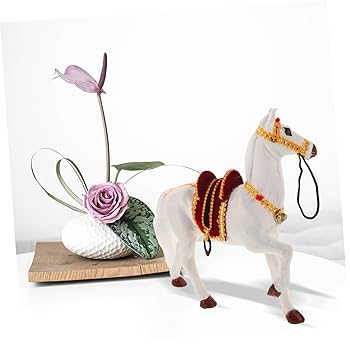 Amazon.co.jp: Parliky 小さな白い馬の飾り 馬の置物 職人技