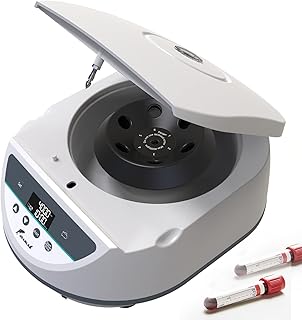 Lab Benchtop Centrifuge Machine Large PRP Centrifuges 10ml/15ml *6 Capacity,500-5000rpm(Max. 3074xg),Digital Display w/Timing