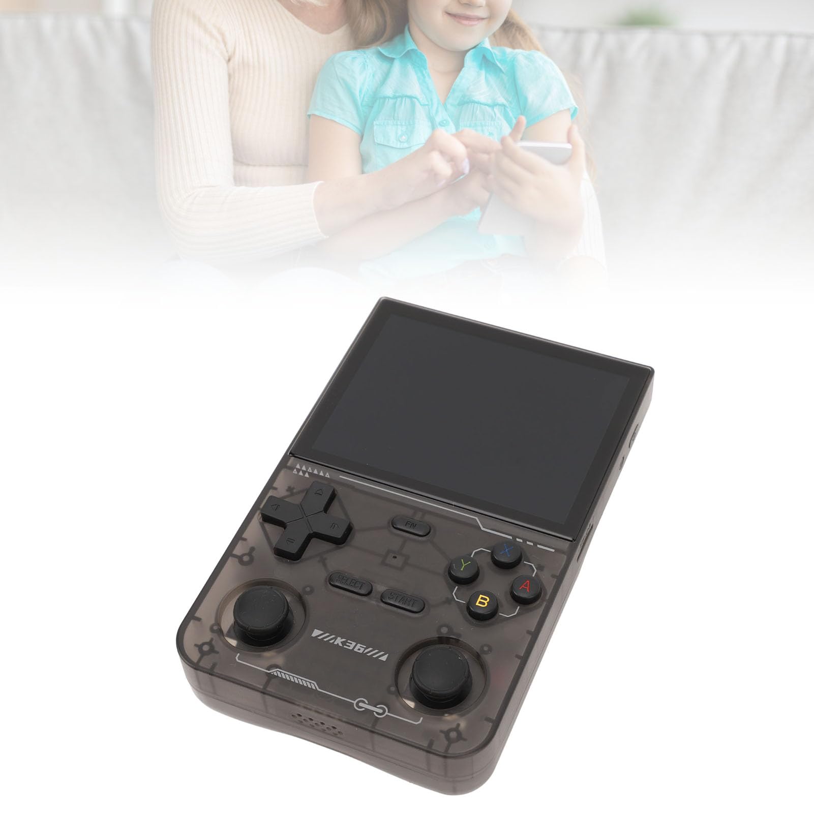 Retro Konsola do Gier, Przenośna Konsola do Gier z Tylnym Klawiszem RL do Codziennej Rozrywki (BLACK)