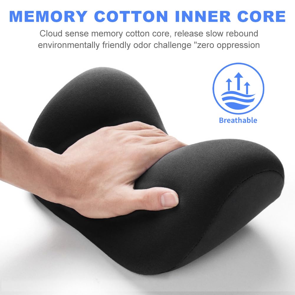 Cuscino per collo auto, 2 pezzi, cuscino poggiatesta auto, cuscino per sedile auto, supporto per la testa per alleviare il dolore al collo, design ergonomico confortevole, nero