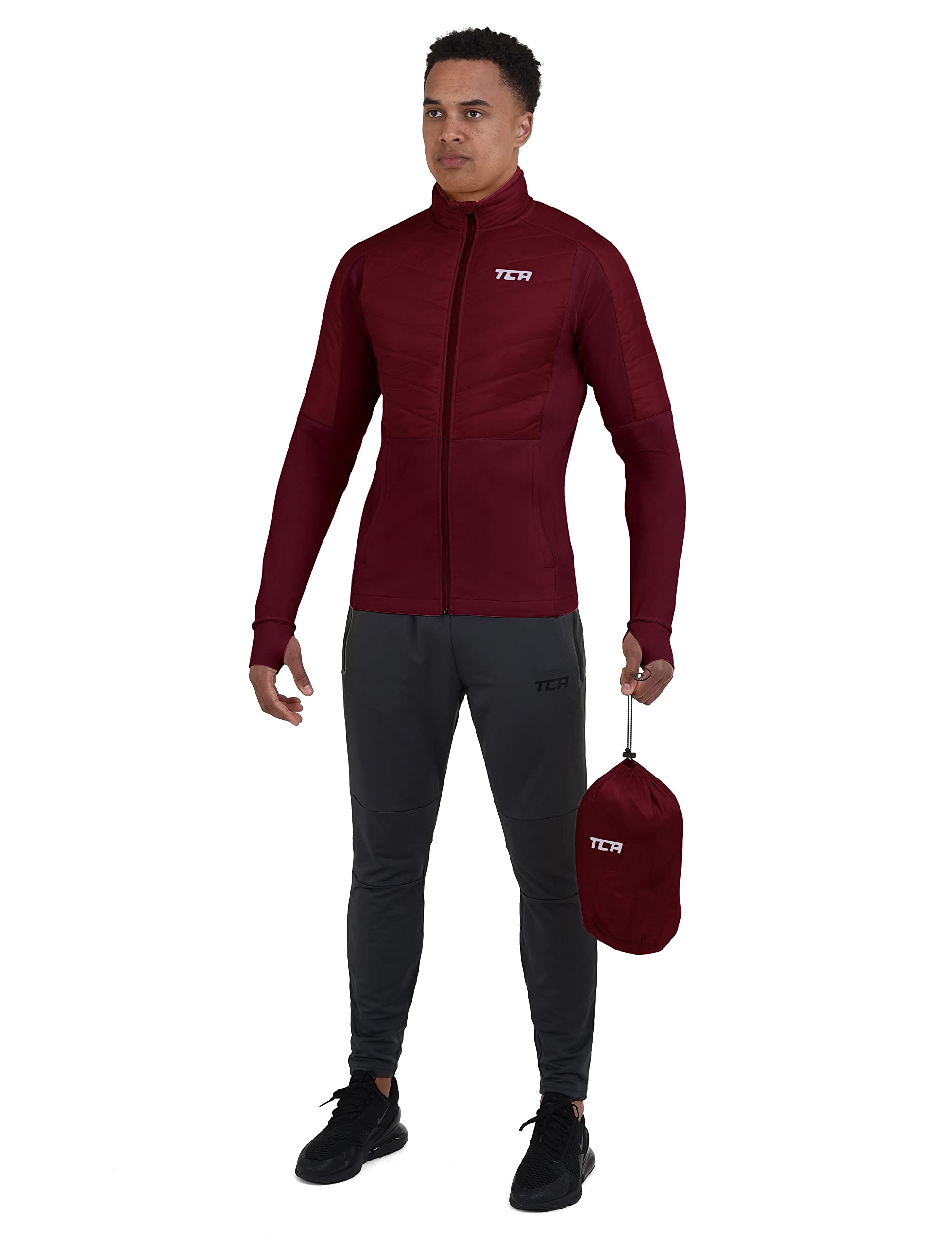 TCA Chaqueta Excel Runner plegable ligera repelente al agua hombre