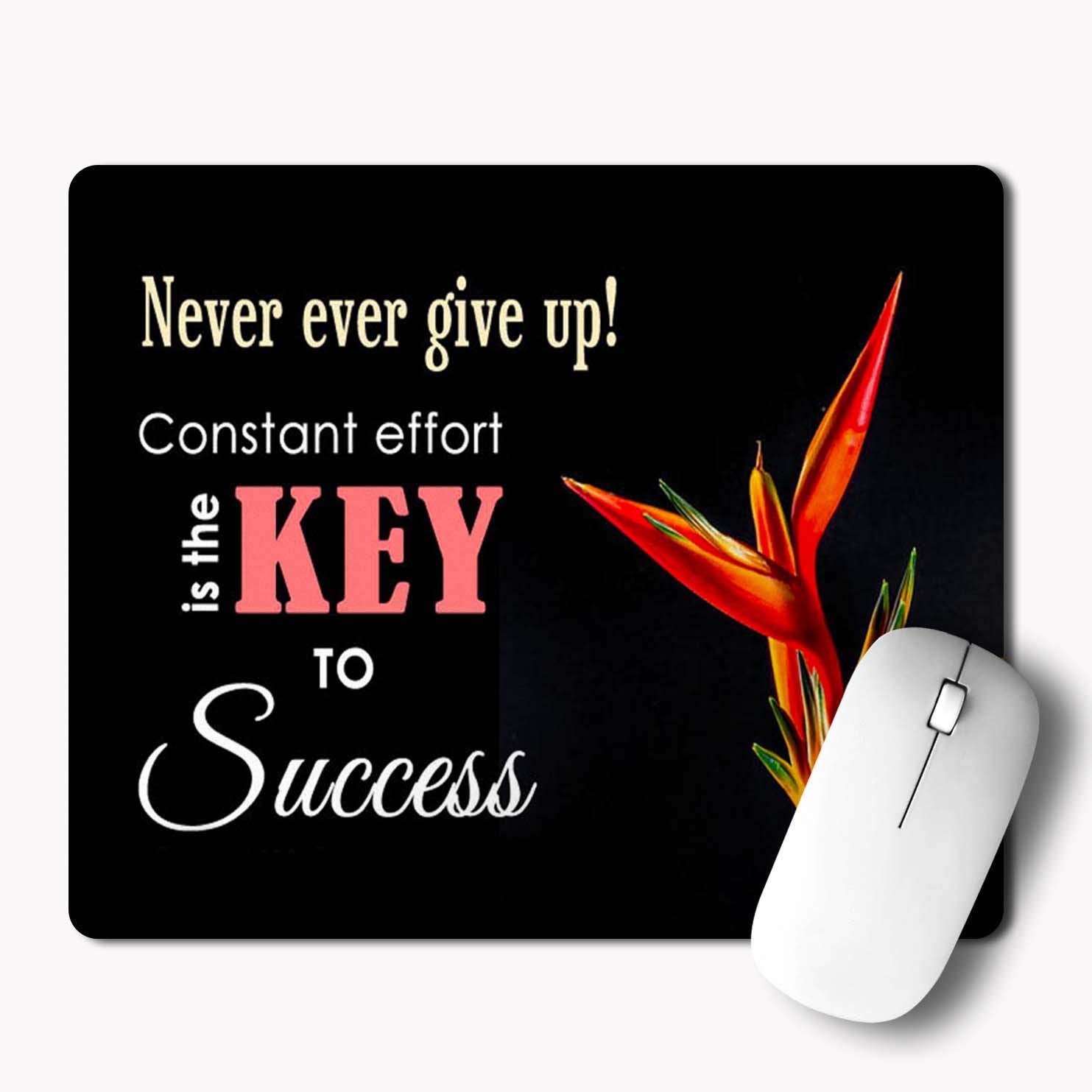 MM9E Non-Slip Never Ever Give Up!, Constant Effort is The Key to Success, Motivational Quotes Printed Mouse Pad for Gaming Computer, Laptop, PC Mouse Pad (Multicolor) (B08P5591SG) Amazon Price History, Amazon Price Tracker