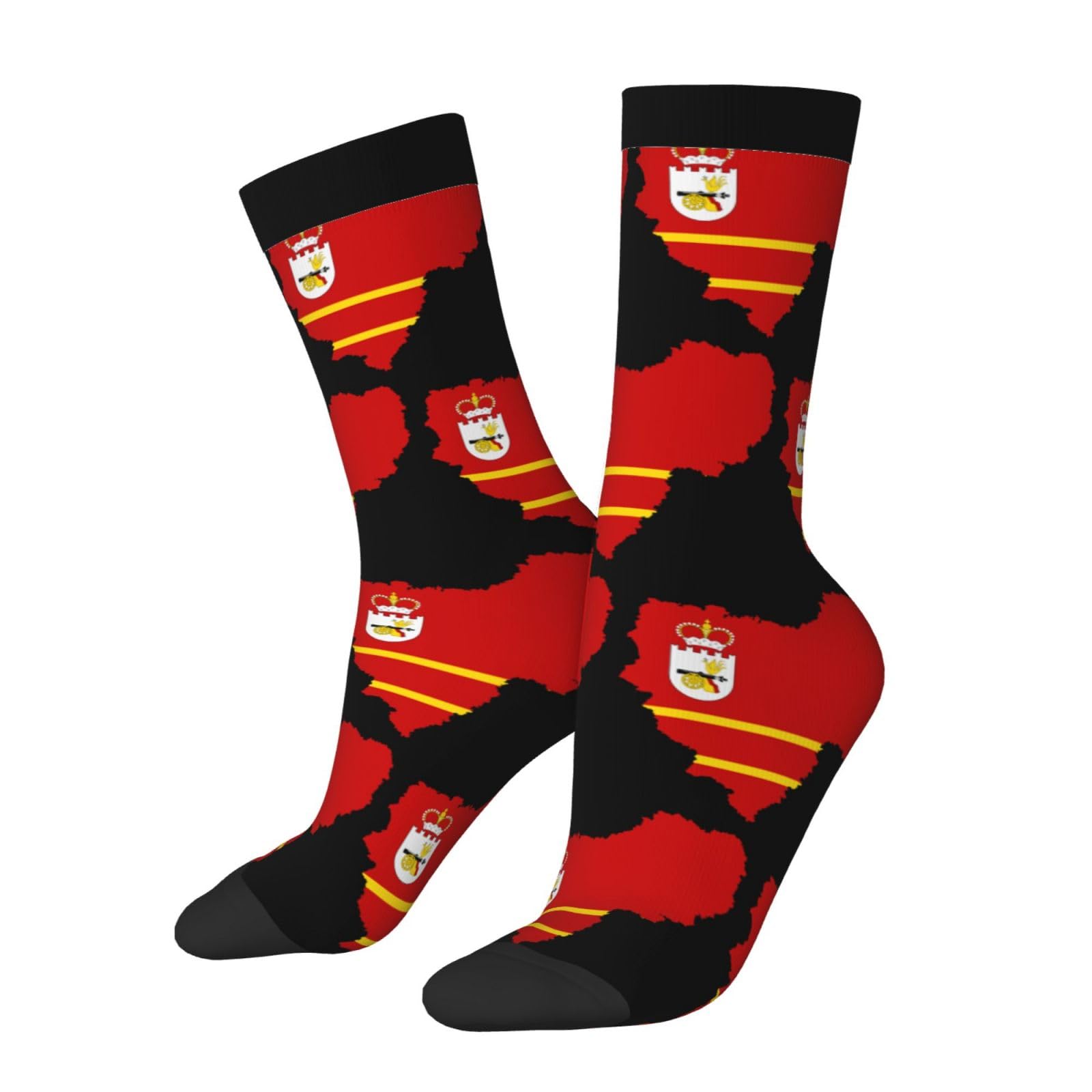 SIYTUAU Flag Map of Smolensk Oblast Socks For Women Men Cushion Athletic Crew Socks Casual Wicking Socks