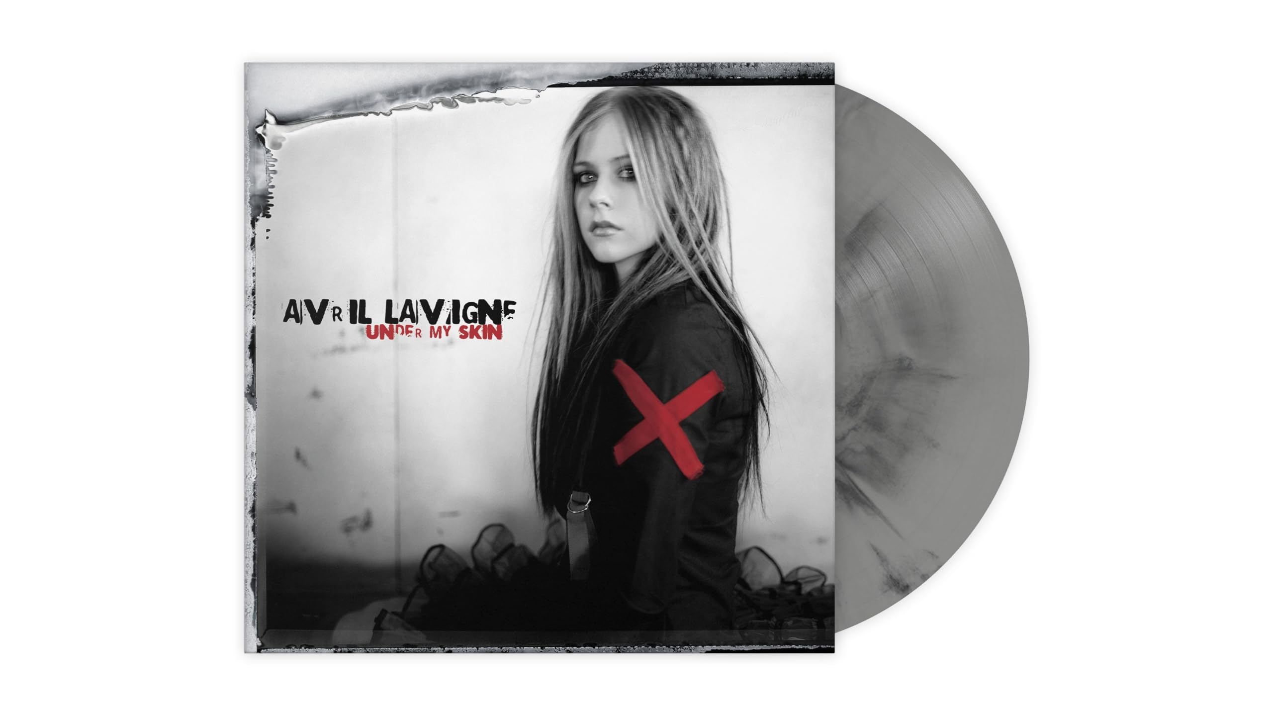 Avril Lavigne Under My Skin LP vinyl Europe Sony 2024 Grey and black marble