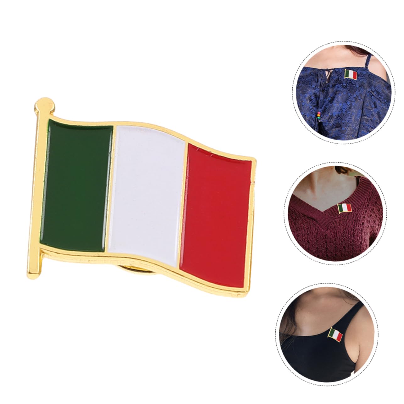 Brosche mit italienischer Flagge Italien-Flagge Italien-Abzeichen Italienische Flagge Anstecker Metall Anstecker Italienische Flagge Anstecknadel mit Flagge Anstecknadeln