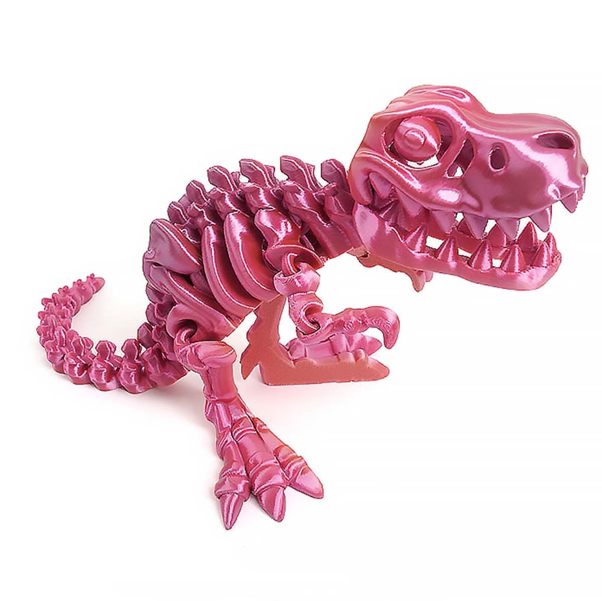YNTOXIN 9.84" 3D Printed Dinosaur, Articulated Dinosaur Fidget Toy, Flexible Pearly Sheen Tyrannosaurus Home Office Decor Desk Toy Candy (effect random)
