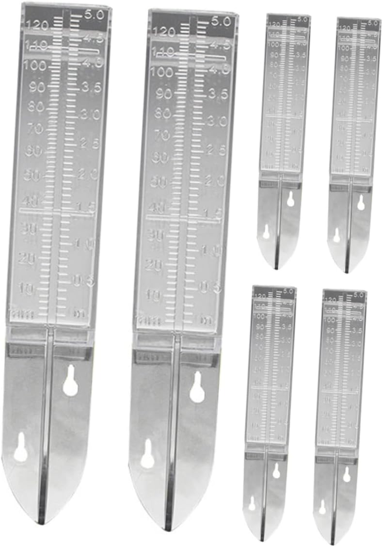 6pcs Accurate Rain Gauge Outdoor Garden Tool Precision Rain Gauge for Garden Decor