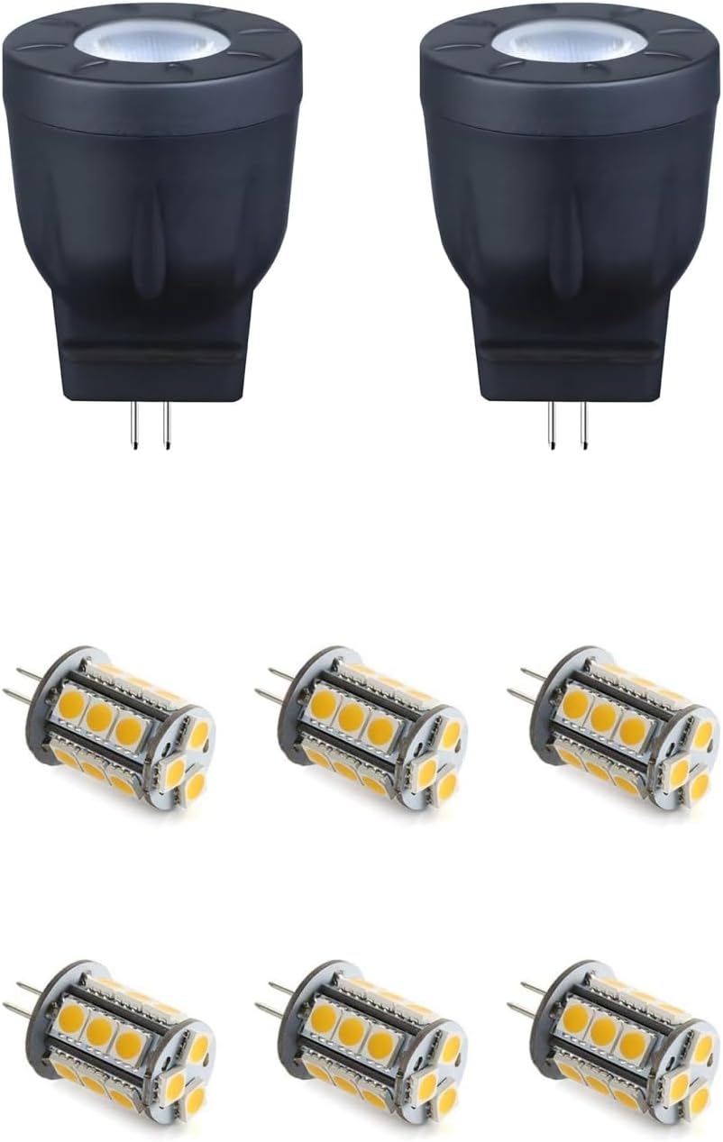 MR8 LED Bulb 12V Warm White and T3 G4 Bi-pin LED Light Bulb